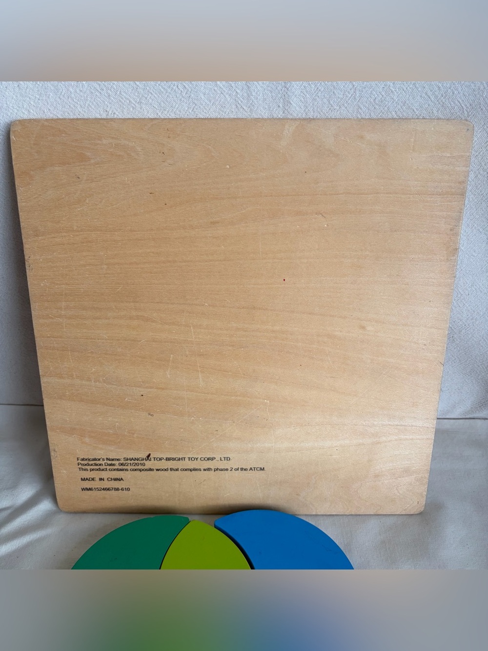 Classic Wood Brand Rainbow Color Wheel Montessori Puzzle Toy - Picture 4 of 12